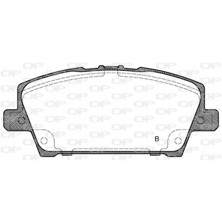 Jeu de quatre plaquettes de frein à disque OPEN PARTS