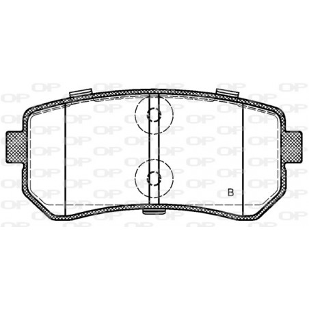 Jeu de quatre plaquettes de frein à disque OPEN PARTS