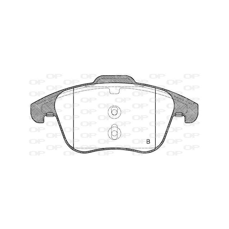 Jeu de quatre plaquettes de frein à disque OPEN PARTS