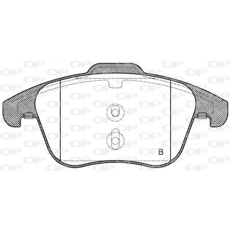 Jeu de quatre plaquettes de frein à disque OPEN PARTS