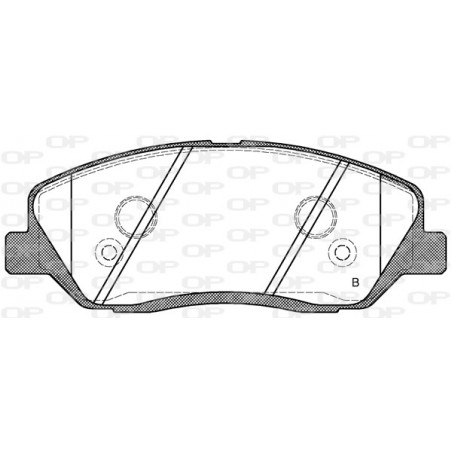 Jeu de quatre plaquettes de frein à disque OPEN PARTS