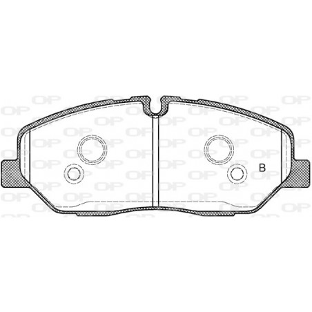 Jeu de quatre plaquettes de frein à disque OPEN PARTS
