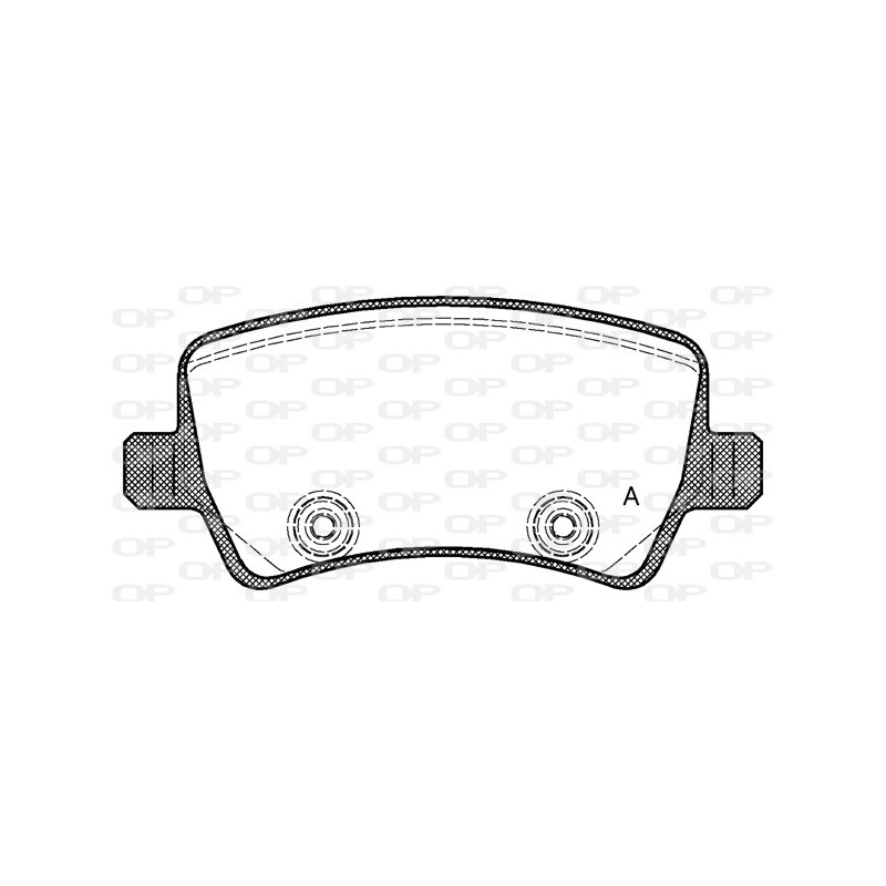 Jeu de quatre plaquettes de frein à disque OPEN PARTS