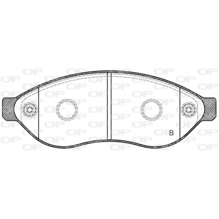 Jeu de quatre plaquettes de frein à disque OPEN PARTS