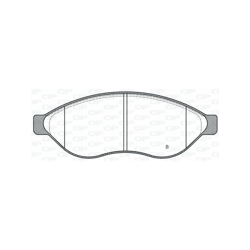Jeu de quatre plaquettes de frein à disque OPEN PARTS