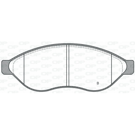 Jeu de quatre plaquettes de frein à disque OPEN PARTS