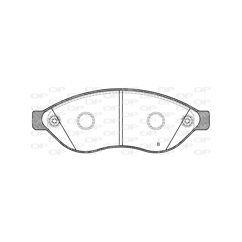 Jeu de quatre plaquettes de frein à disque OPEN PARTS