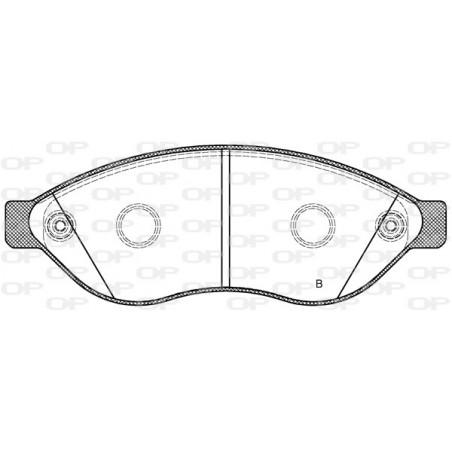 Jeu de quatre plaquettes de frein à disque OPEN PARTS