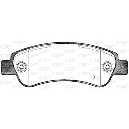 Jeu de quatre plaquettes de frein à disque OPEN PARTS