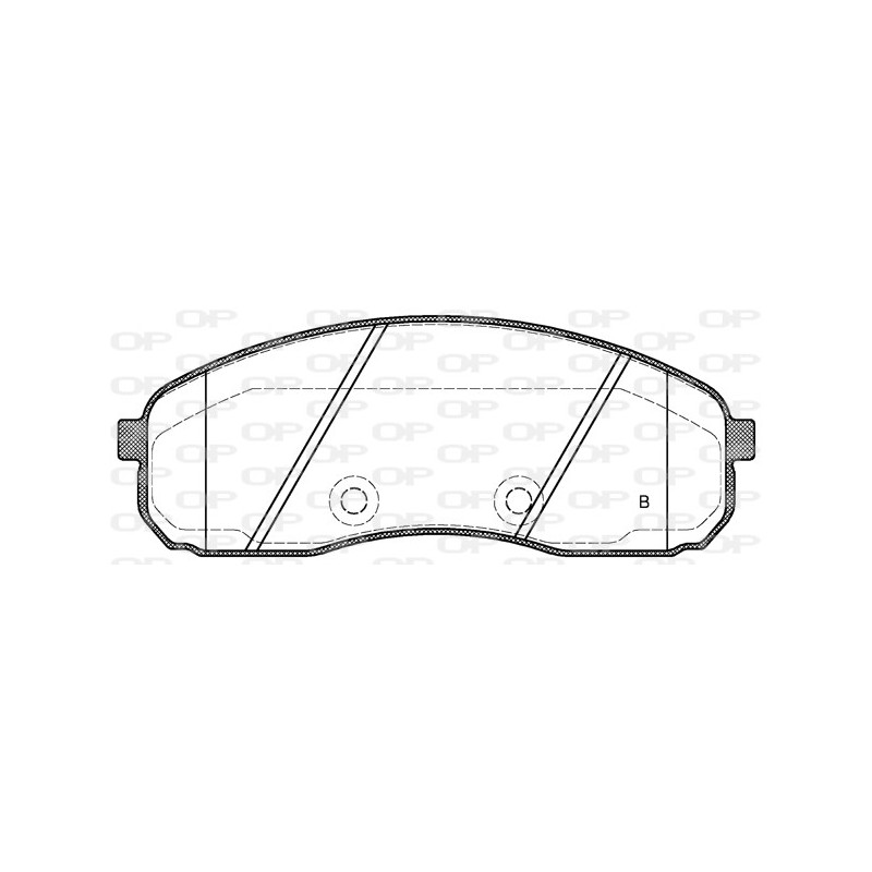 Jeu de quatre plaquettes de frein à disque OPEN PARTS
