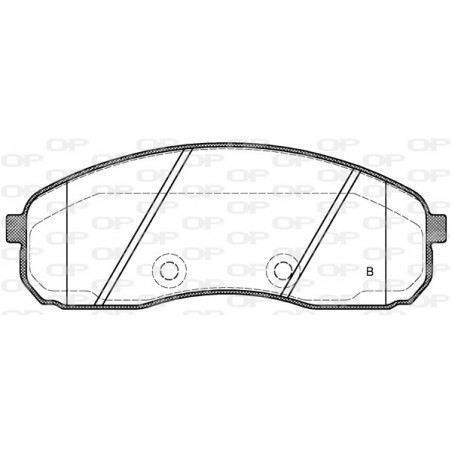 Jeu de quatre plaquettes de frein à disque OPEN PARTS