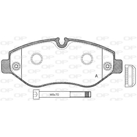 Jeu de quatre plaquettes de frein à disque OPEN PARTS