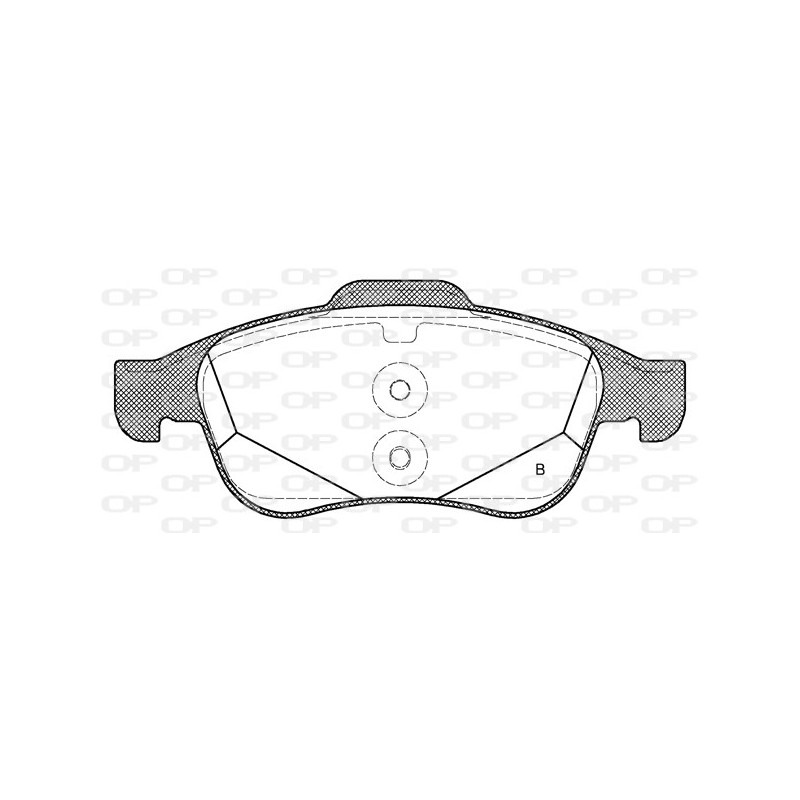 Jeu de quatre plaquettes de frein à disque OPEN PARTS