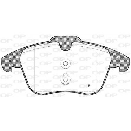 Jeu de quatre plaquettes de frein à disque OPEN PARTS