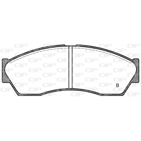 Jeu de quatre plaquettes de frein à disque OPEN PARTS