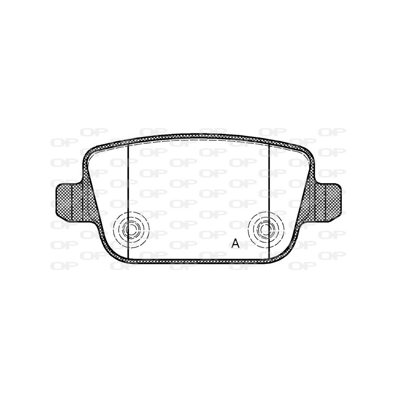 Jeu de quatre plaquettes de frein à disque OPEN PARTS
