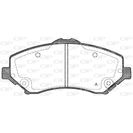 Jeu de quatre plaquettes de frein à disque OPEN PARTS
