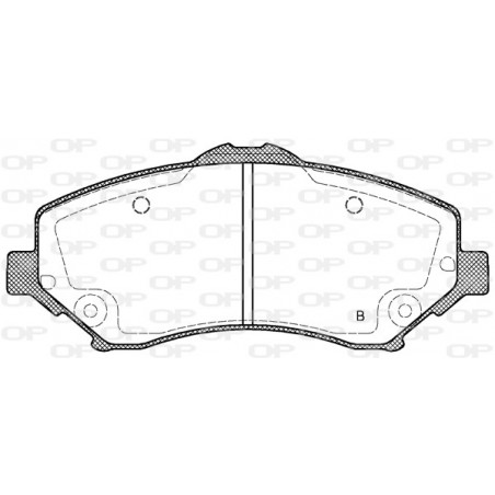 Jeu de quatre plaquettes de frein à disque OPEN PARTS