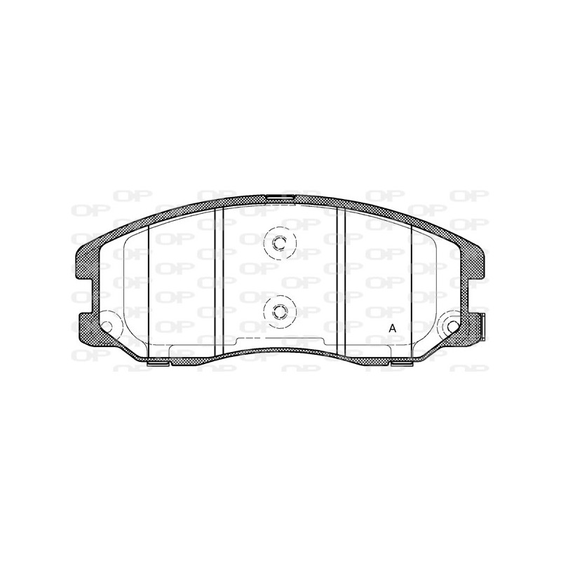 Jeu de quatre plaquettes de frein à disque OPEN PARTS
