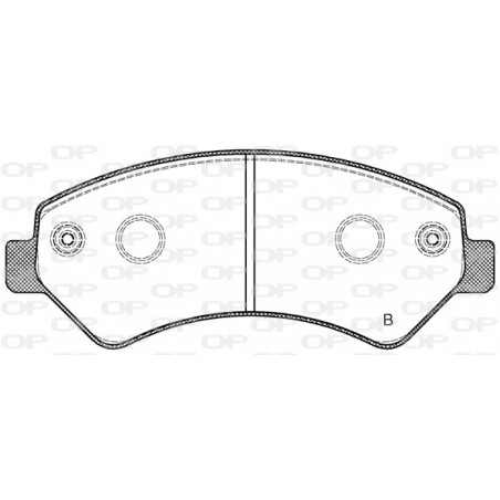 Jeu de quatre plaquettes de frein à disque OPEN PARTS