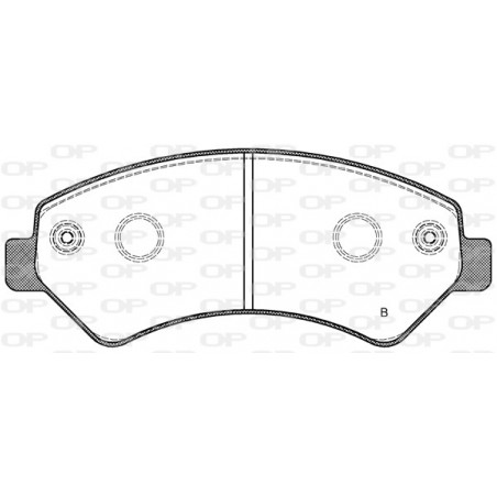 Jeu de quatre plaquettes de frein à disque OPEN PARTS