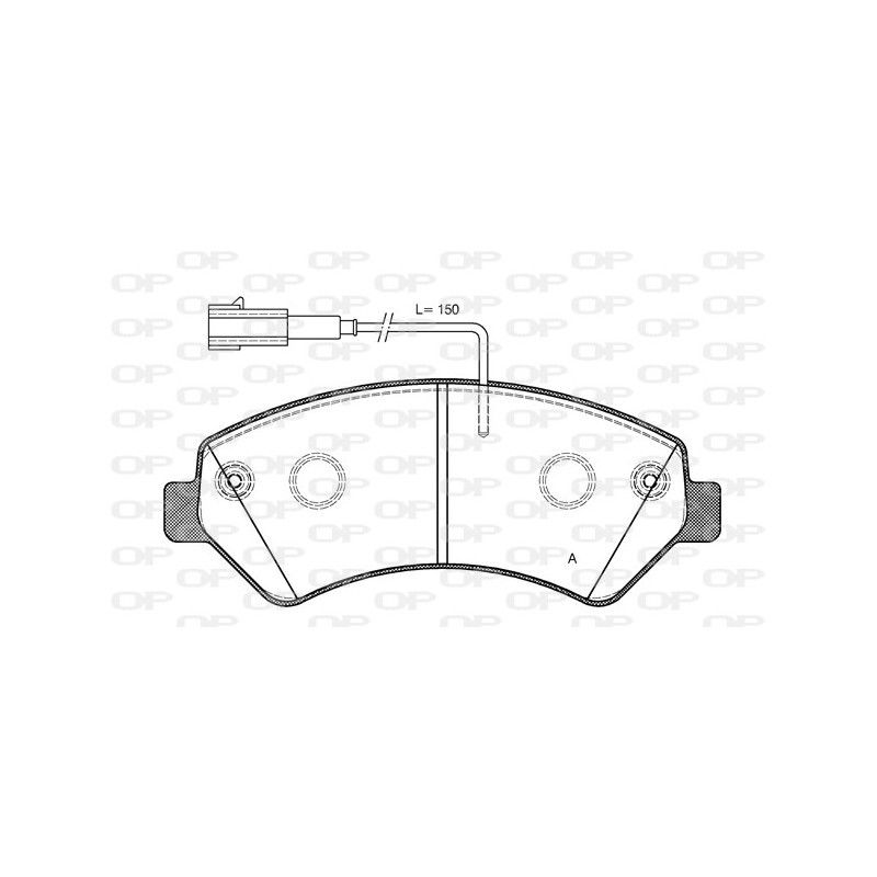 Jeu de quatre plaquettes de frein à disque OPEN PARTS