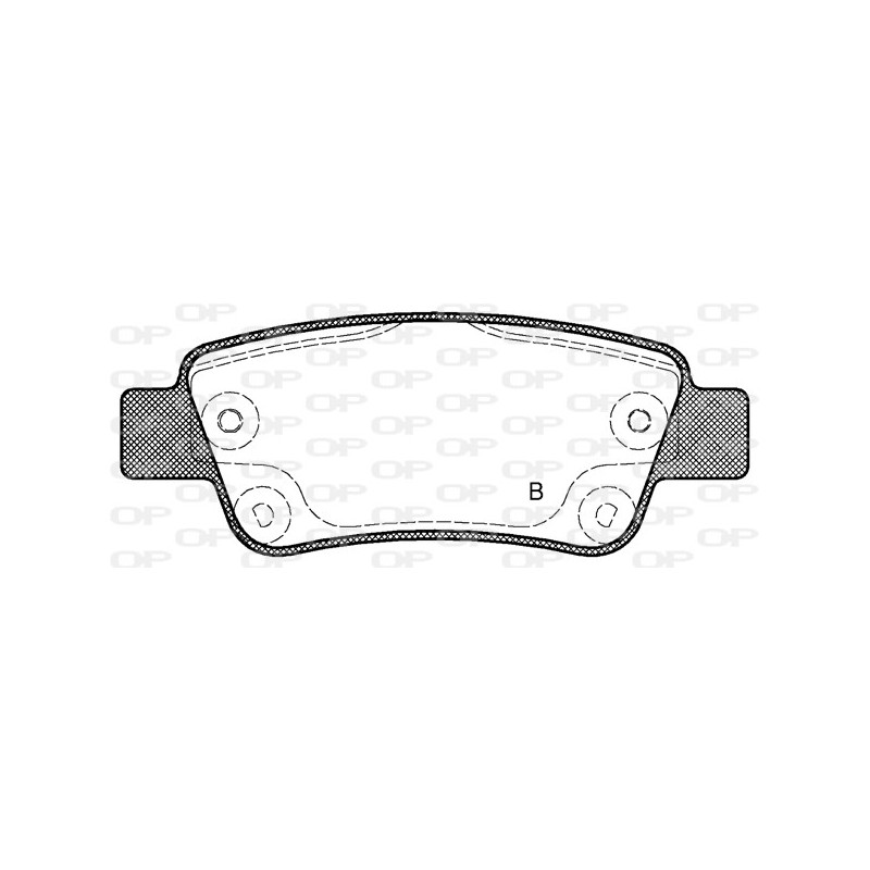 Jeu de quatre plaquettes de frein à disque OPEN PARTS