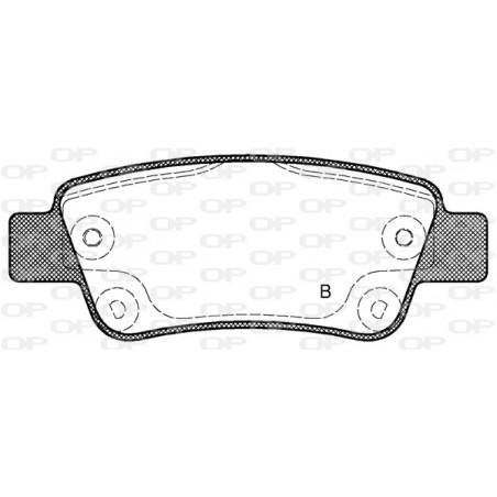 Jeu de quatre plaquettes de frein à disque OPEN PARTS