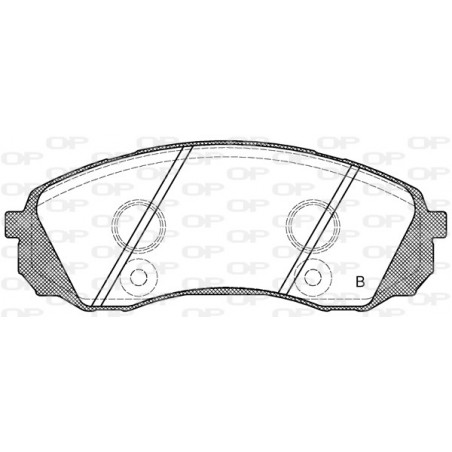 Jeu de quatre plaquettes de frein à disque OPEN PARTS