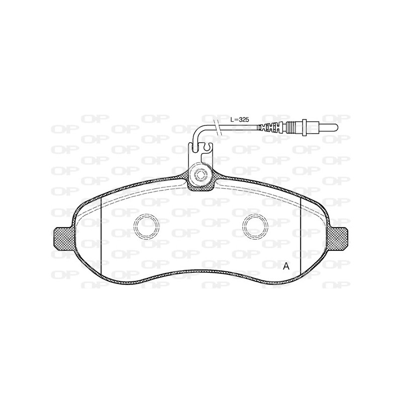 Jeu de quatre plaquettes de frein à disque OPEN PARTS