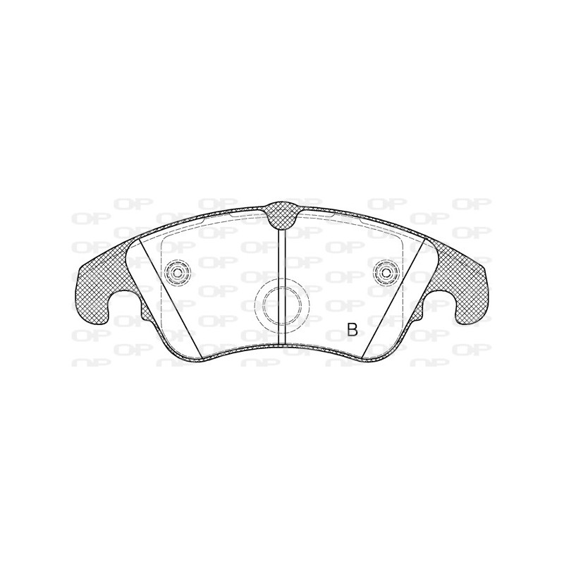 Jeu de quatre plaquettes de frein à disque OPEN PARTS