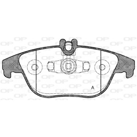 Jeu de quatre plaquettes de frein à disque OPEN PARTS