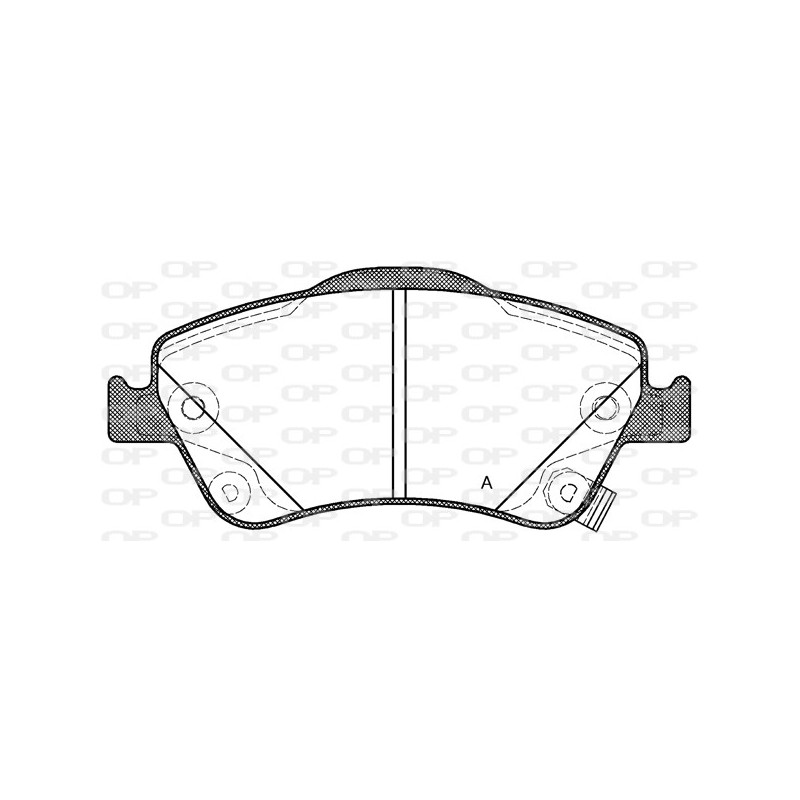 Jeu de quatre plaquettes de frein à disque OPEN PARTS