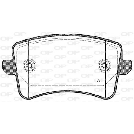 Jeu de quatre plaquettes de frein à disque OPEN PARTS