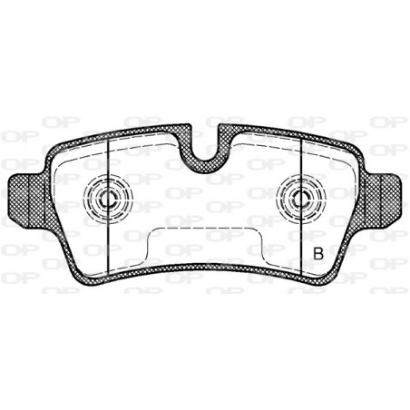 Jeu de quatre plaquettes de frein à disque OPEN PARTS