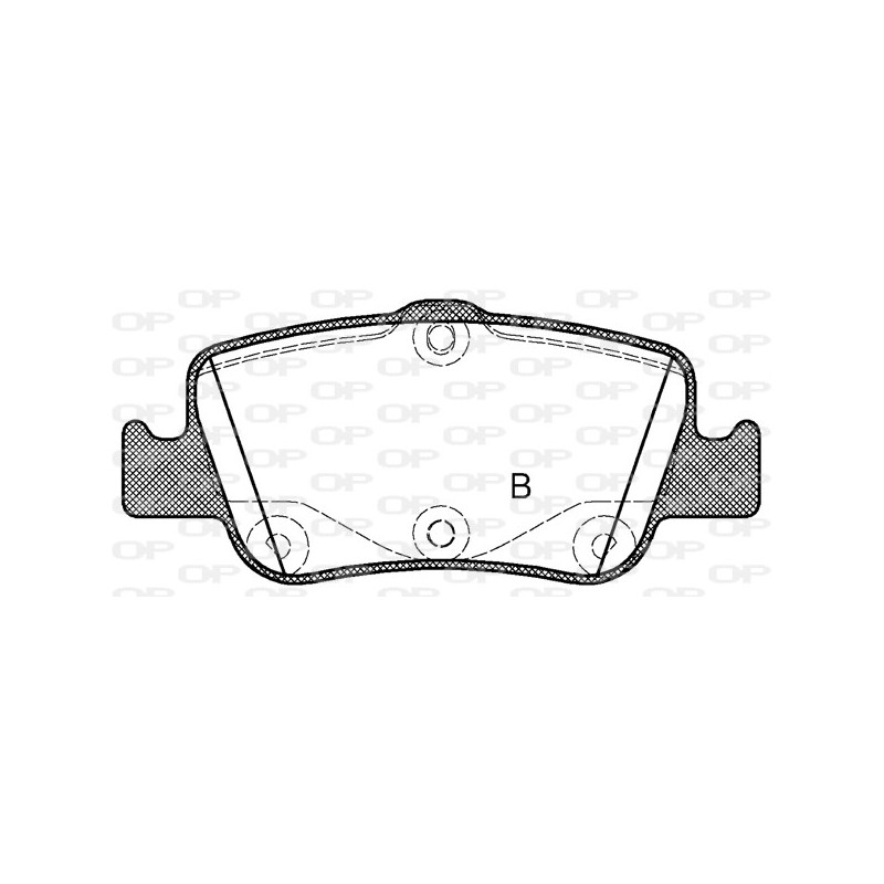 Jeu de quatre plaquettes de frein à disque OPEN PARTS