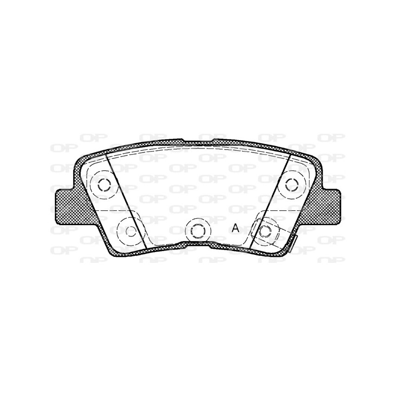 Jeu de quatre plaquettes de frein à disque OPEN PARTS