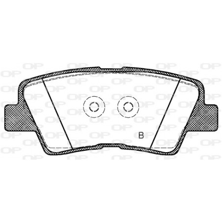 Jeu de quatre plaquettes de frein à disque OPEN PARTS