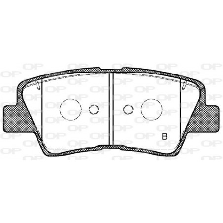 Jeu de quatre plaquettes de frein à disque OPEN PARTS