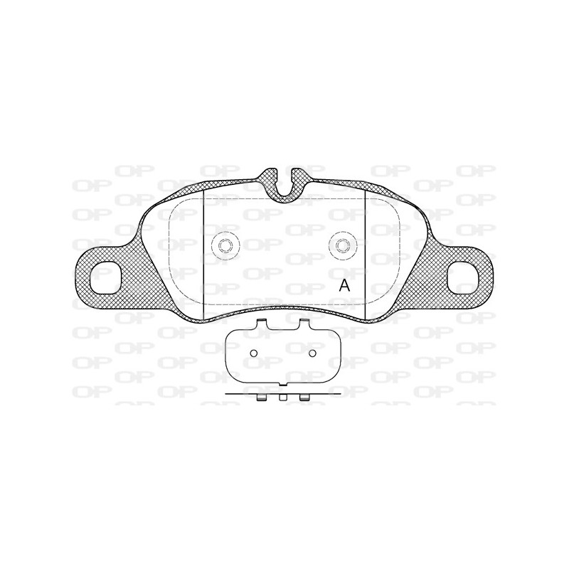 Jeu de quatre plaquettes de frein à disque OPEN PARTS