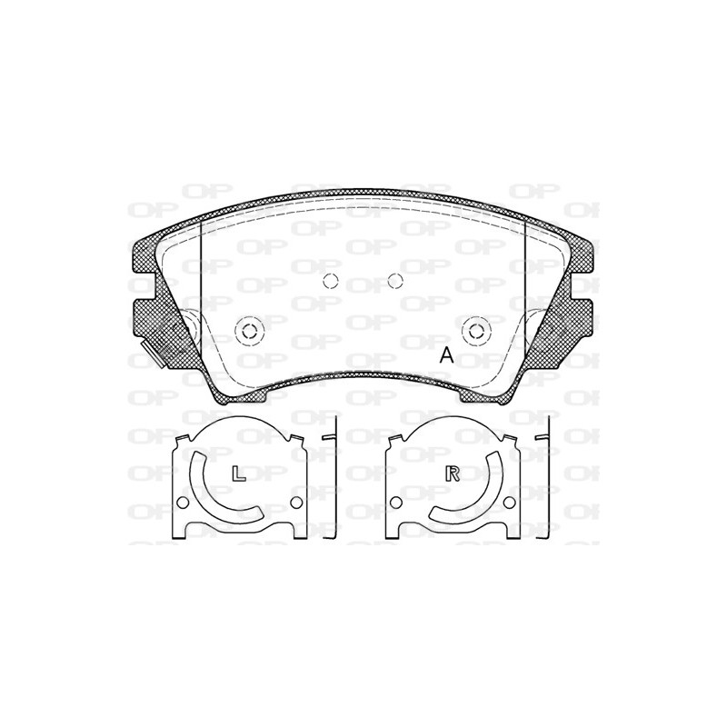 Jeu de quatre plaquettes de frein à disque OPEN PARTS