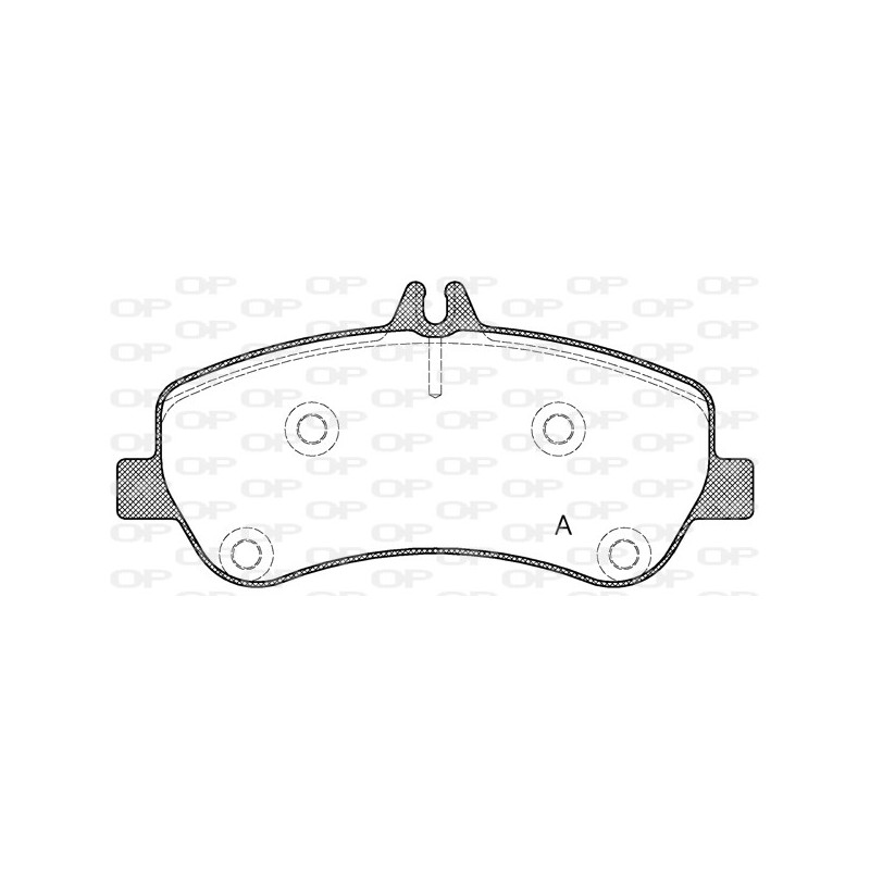 Jeu de quatre plaquettes de frein à disque OPEN PARTS
