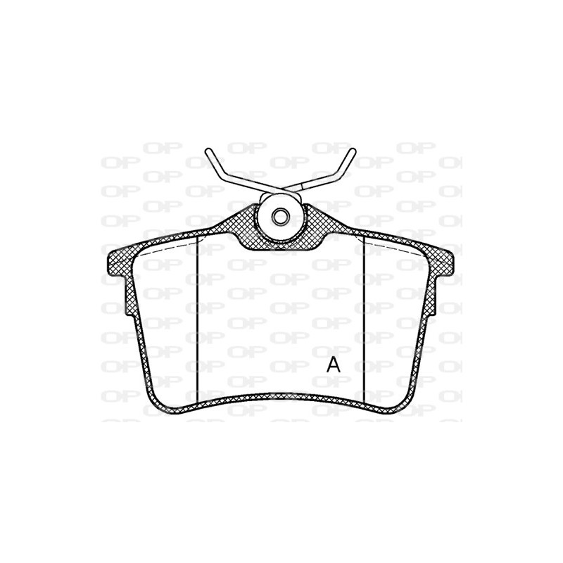 Jeu de quatre plaquettes de frein à disque OPEN PARTS