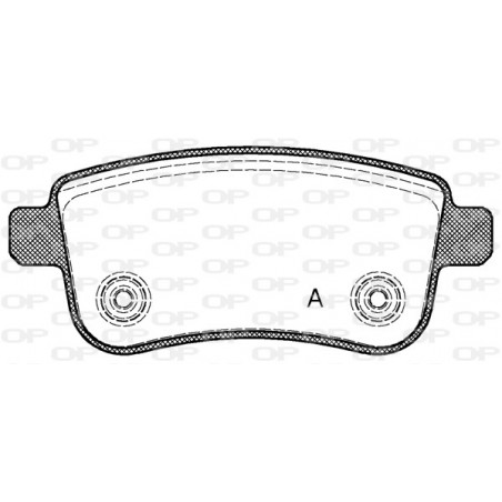 Jeu de quatre plaquettes de frein à disque OPEN PARTS