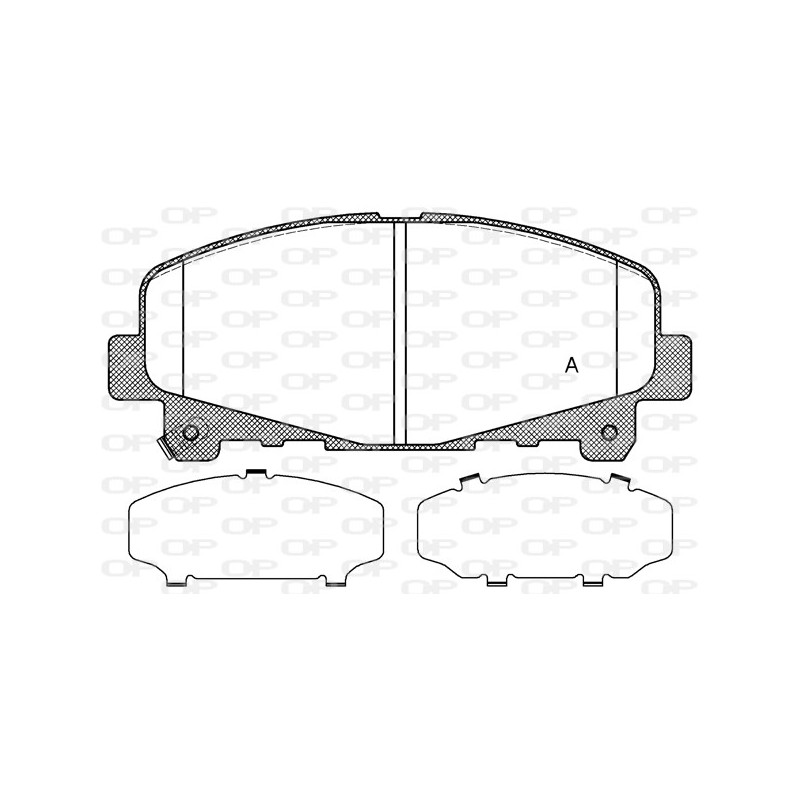 Jeu de quatre plaquettes de frein à disque OPEN PARTS