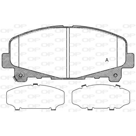 Jeu de quatre plaquettes de frein à disque OPEN PARTS
