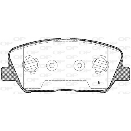 Jeu de quatre plaquettes de frein à disque OPEN PARTS