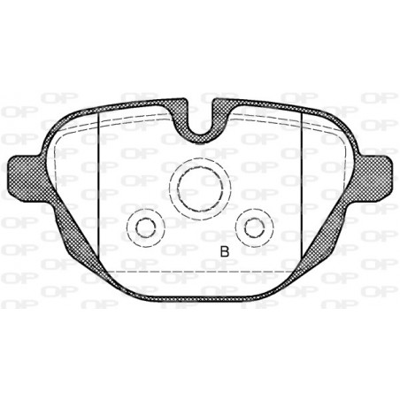 Jeu de quatre plaquettes de frein à disque OPEN PARTS