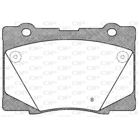 Jeu de quatre plaquettes de frein à disque OPEN PARTS
