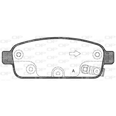 Jeu de quatre plaquettes de frein à disque OPEN PARTS